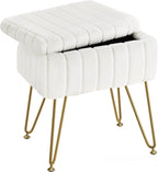 Dresser Square White Small Size Makeup Stool